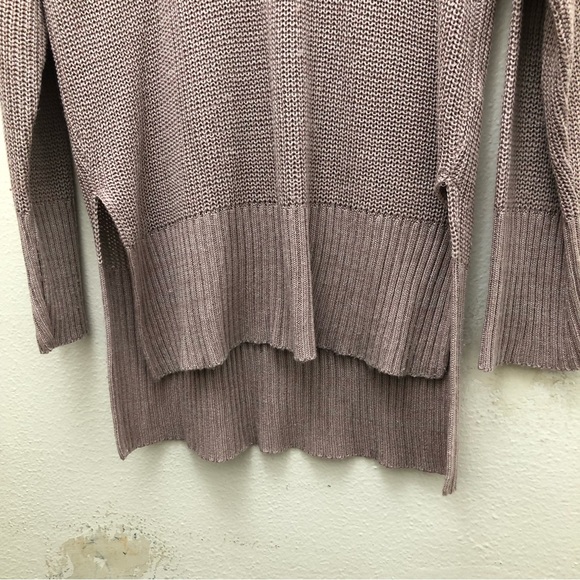 Maurices W S M Rose Pink Knit V-Neck High/Low Hem Sweater with Dropped Shoulders - Picture 5 of 7